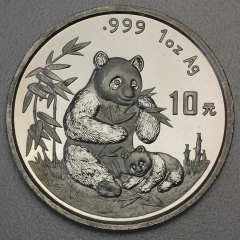 1oz Silbermünze Panda, 1996
