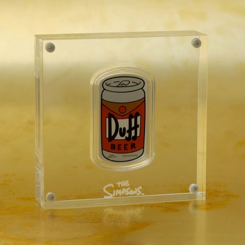 Silber Münzbarren 1oz The Simpsons 2019 - Duff Beer coloriert in Designverpackung