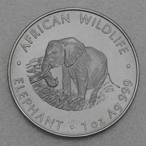 Silbermünze 1oz Sambia Elefant 2000