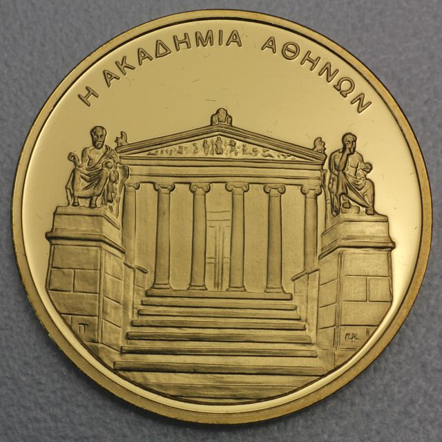 Goldmünze 100 Euro Griechenland 2004 Akademie