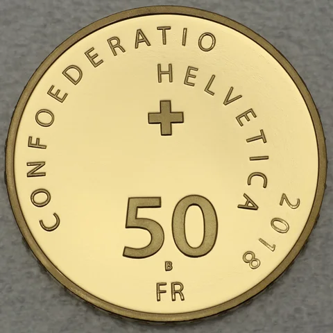 Goldmünze 50 Franken Schweiz 2018 - Wilhelm Tell