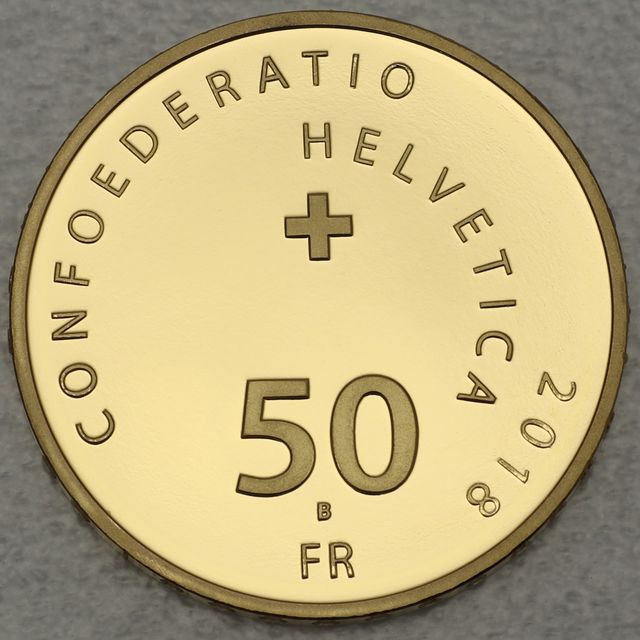 Goldmünze 50 Franken Schweiz 2018 - Wilhelm Tell