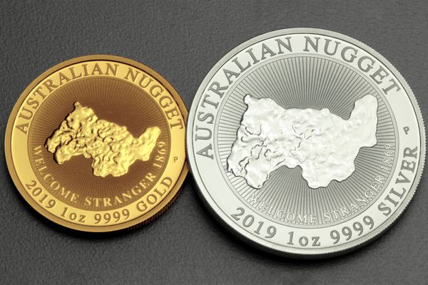 Australian Nugget, Neuauflage in Gold und Silber, 2019