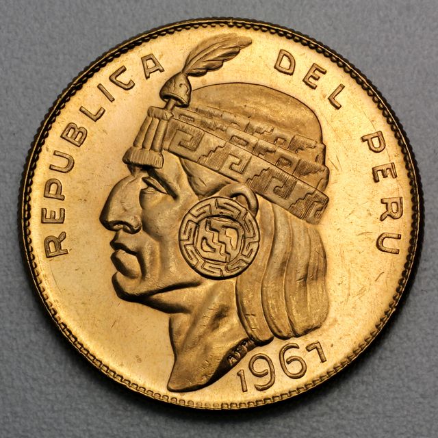50 Soles Goldmünze Peru 1967