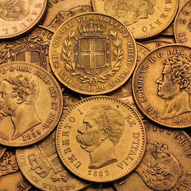 Italienische Goldmünzen Lire