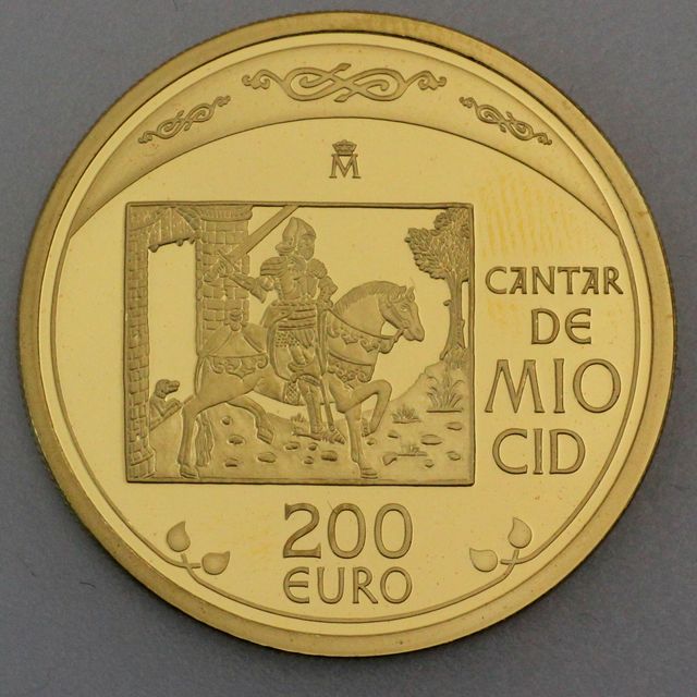 200 Euro Goldmünze Spanien 2007 - Heldenepos Cantar de Mio Cid