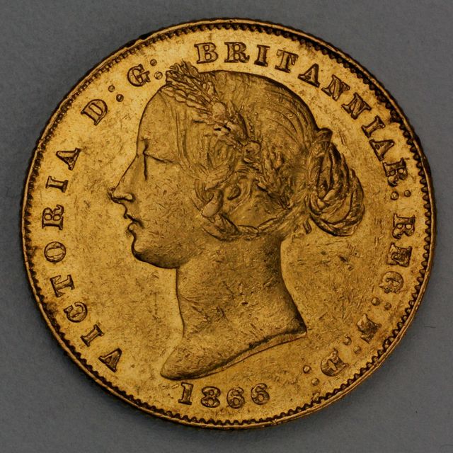 Sovereign Münze Königin Victoria Young Head aus Australien mit Rückseite der Sydney Mint