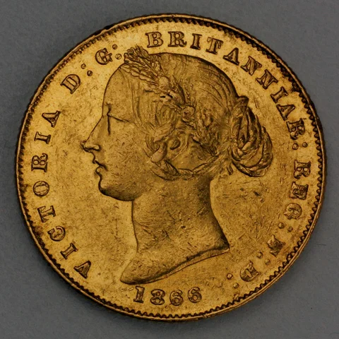Sovereign Münze Königin Victoria Young Head aus Australien mit Rückseite der Sydney Mint