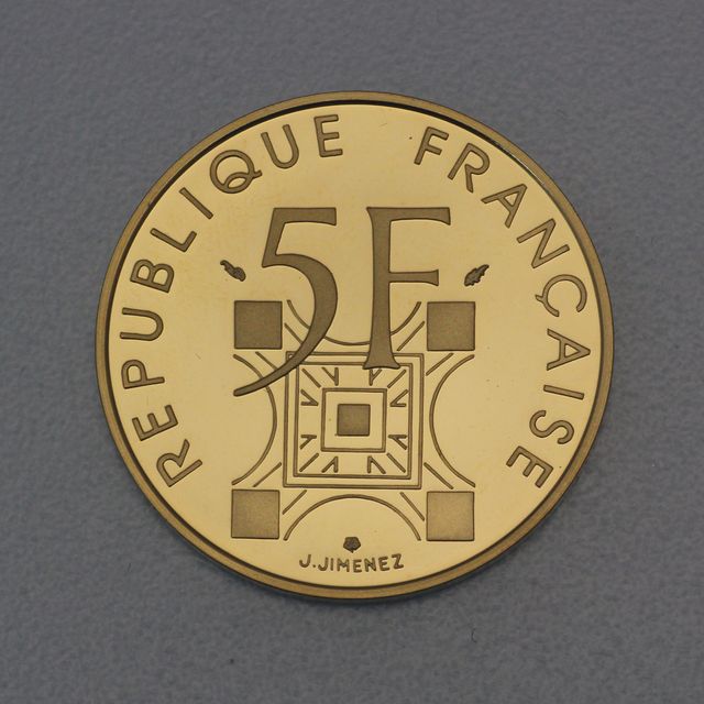 5 Francs Gedenkmünzen 1989
