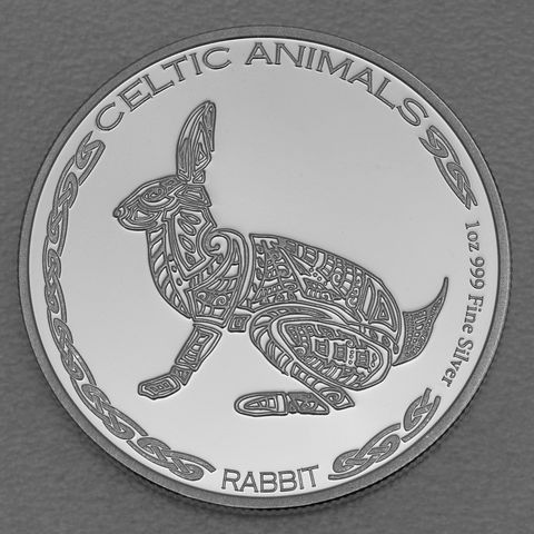 Silbermünze 1oz Tschad Celtic Animals Serie 2021 - Rabbit