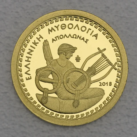 Goldmünze 100 Euro Griechenland 2018 Götter des Olymp - Apollo