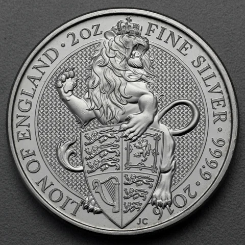 Silbermünze 2oz Queen's Beasts 2016 - Lion of England