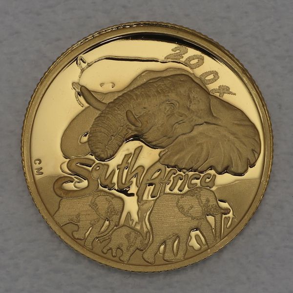 Goldmünze Südafrika Natura Serie Giants of Africa 2008 1/10oz Elefant