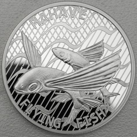 Silbermünze 1oz Territory of Tokelau 2020 - Hahave / Flying Fish (Segelfisch)