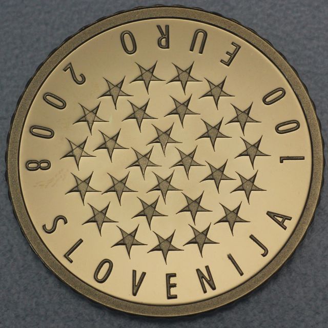 Goldmünze 100 Euro 2008 EU-Ratspräsidentschaft