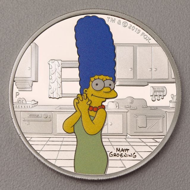 Silbermünze 1oz The Simpsons 2019 - Marge Simpson coloriert in Polierter Platte