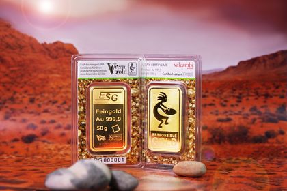 50g und 100g Auropelli Goldbarren aus Responsible-Gold