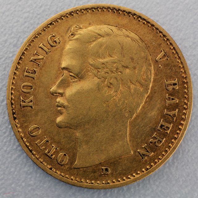 10 Reichsmark Goldmünze Otto- Bayern Prägejahre 1900 bis 1912 Jäger Nr. 201