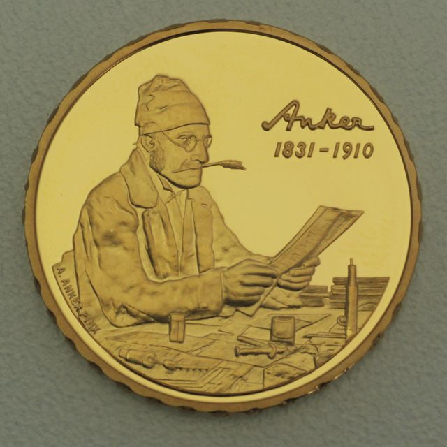 Goldmünze 50 Franken Schweiz 2010 - Albert Anker