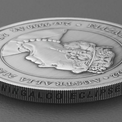Ningaloo Eclipse, Silbermünze 1oz, Randumschrift