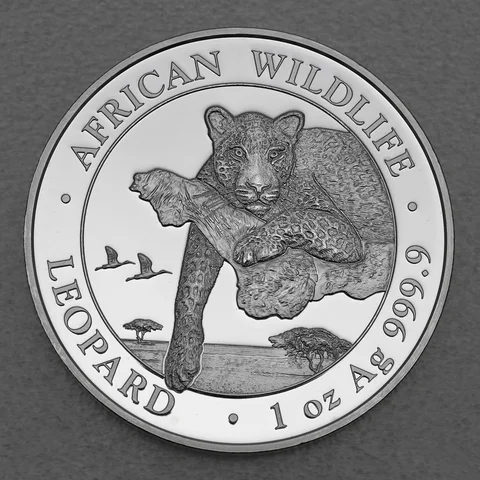 Silbermünze 1oz Somalia Leopard 2020