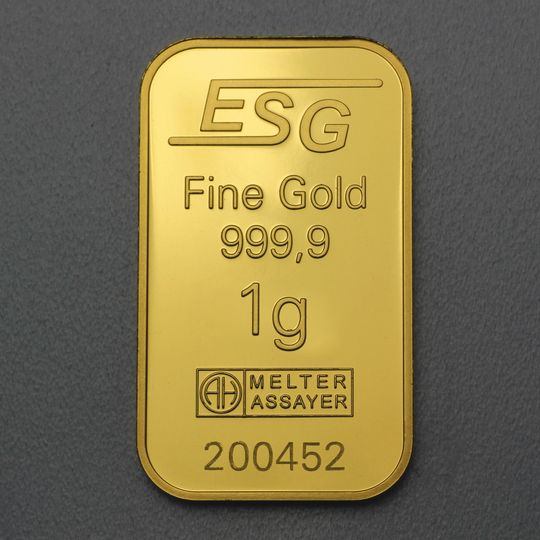 1g Fairtrade Goldbarren