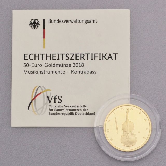 50 Euro Goldmünze BRD 2018 Kontrabass
