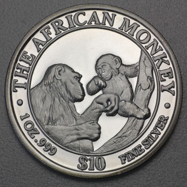 Silbermünze 1oz African Monkey Somalia 1999