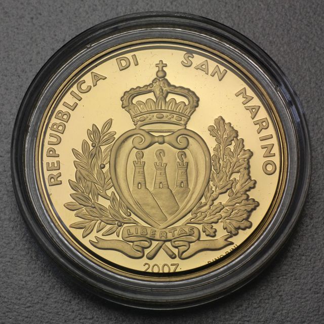 5 Scudi Goldmünze San Marino 2007