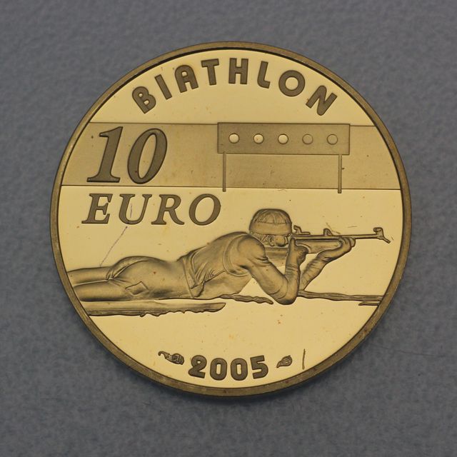 10 Euro Goldmünze 2005 Biathlon
