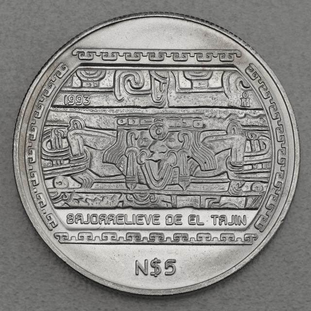 Silbermünze 1oz Mexiko Präkolumbische Kulturen - Veracruz El Tajin 1993