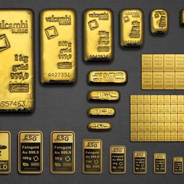 Goldbarren aller Größen / Gewichte