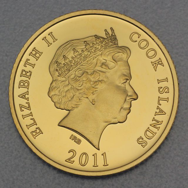 10 Dollar Cook Island Goldmünze 2011