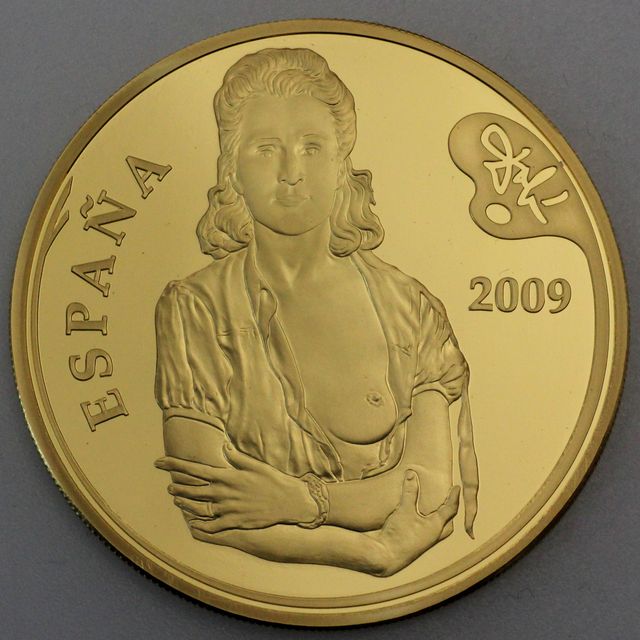400 Euro Goldmünze Spanien 2009 Salvador Dali