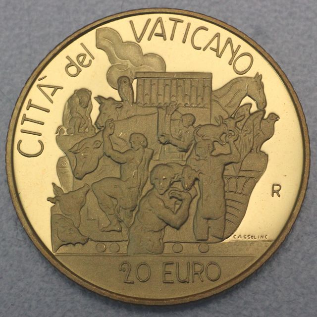 Goldmünze 20 Euro Vatikan 2002 &quot;Die Arche Noah&quot;