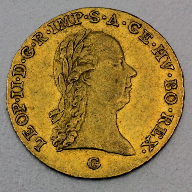 1 Golddukaten Münze Österreich 1791