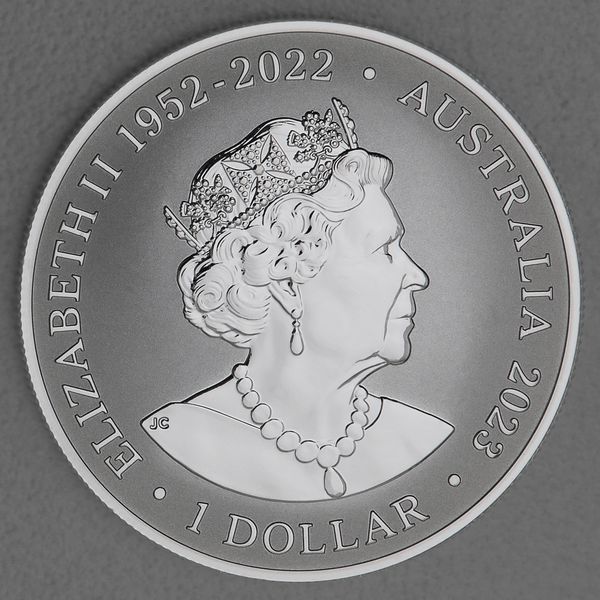 Silbermünze 1oz Australia Zoo Rückseite Queen Elizabeth II. bis 2023