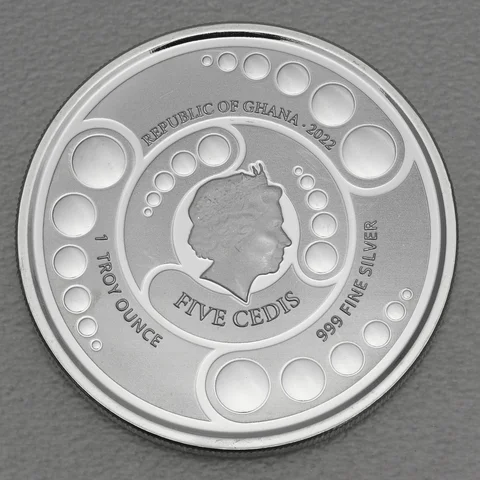 Silbermünze 1oz Ghana Ailen 2022