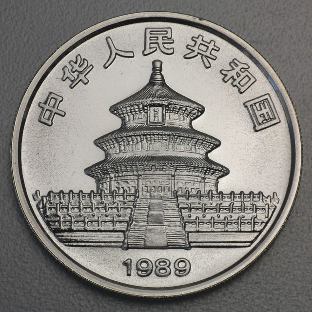 China Panda Silbermünze 1989