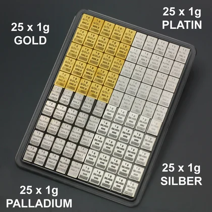 Edelmetalltafel Quattro Preziosi