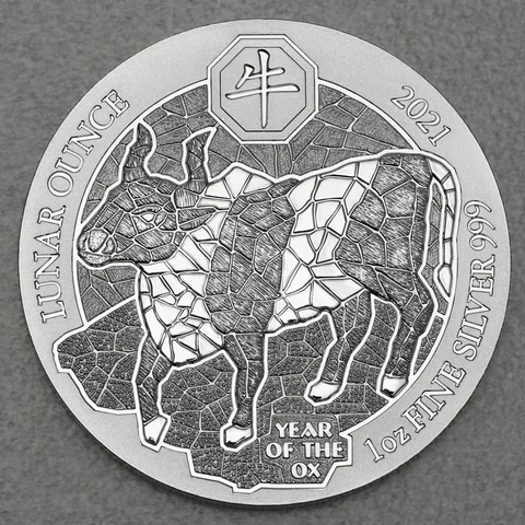 Silbermünze 1oz Lunar Ounce 2021 - Ochse / Year of the Ox