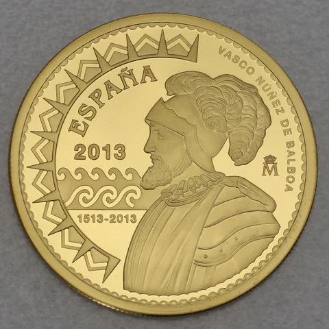 Goldmünze 200 Euro Spanien 2013 500. Jahrestag der Entdeckung des Pazifiks