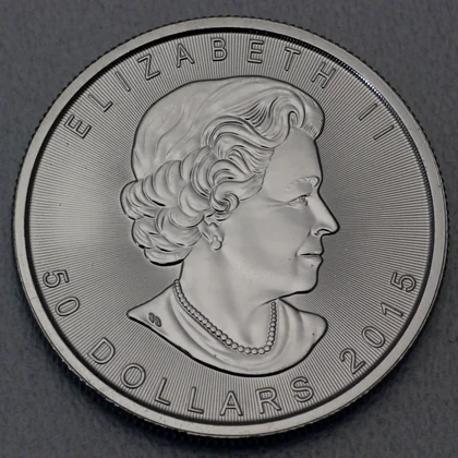 Platinmünze 1oz 2015 mit dem Bildnis Queen Elizabeth II.