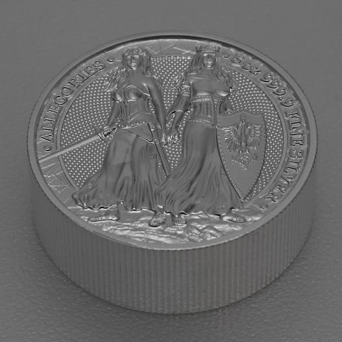 Silbermünze "Polonia & Germania" (Piedfort)