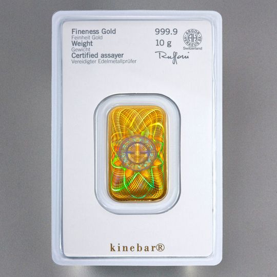 10g Kinebar Goldbarren