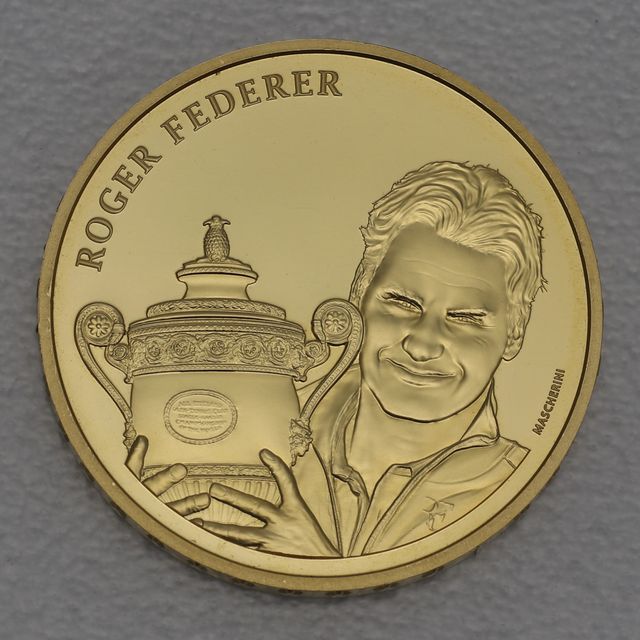 Goldmünze 50 Franken Schweiz 2020 - Roger Federer