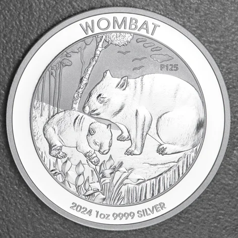 Silbermünze 1oz Autralian Wombat 2024