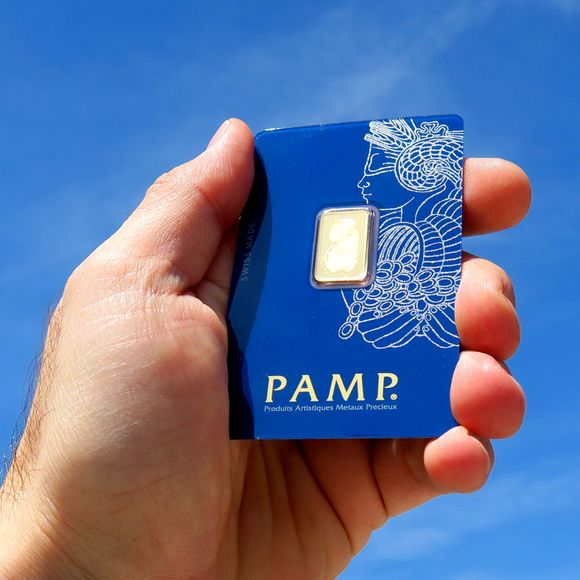 2,5g Pamp Goldbarren