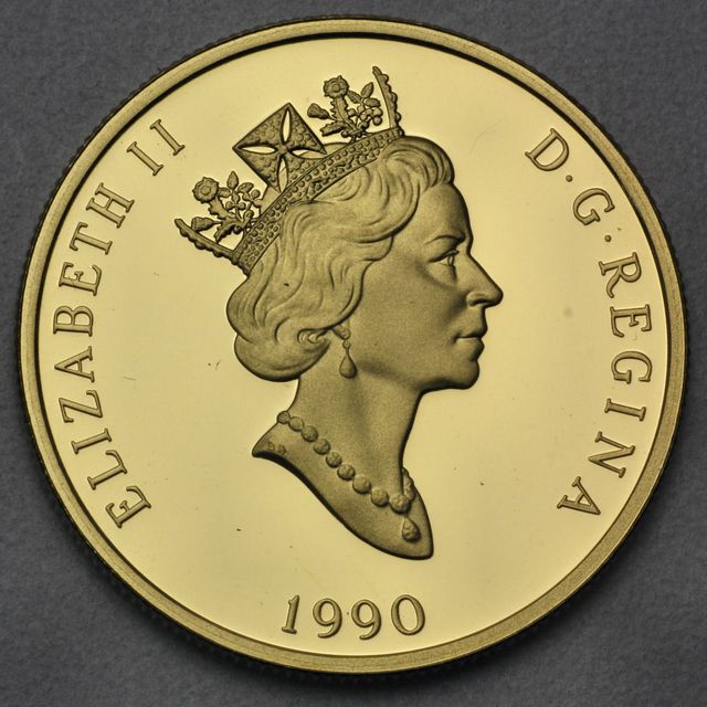 200 Dollar Gold Gedenkmünzen / Sammlermünzen Kanada 1990 aus 22K Gold