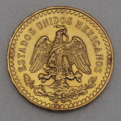 50 Pesos Goldmünze Centenario Mexiko 1943